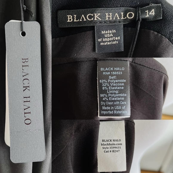 Black Halo Pabla Mini Dress Black Anthropologie Slim Ruffled Halter Dress 14 - Picture 11 of 16